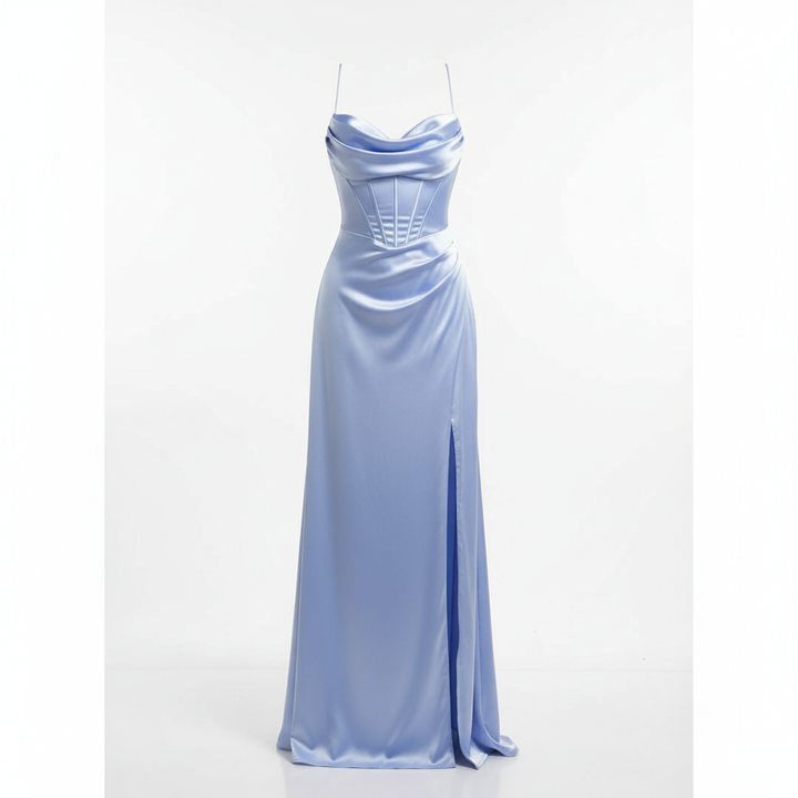 Lily | Women’s Cocktail Maxi Dress With Cowl Neckline And High Slit | Glamorous