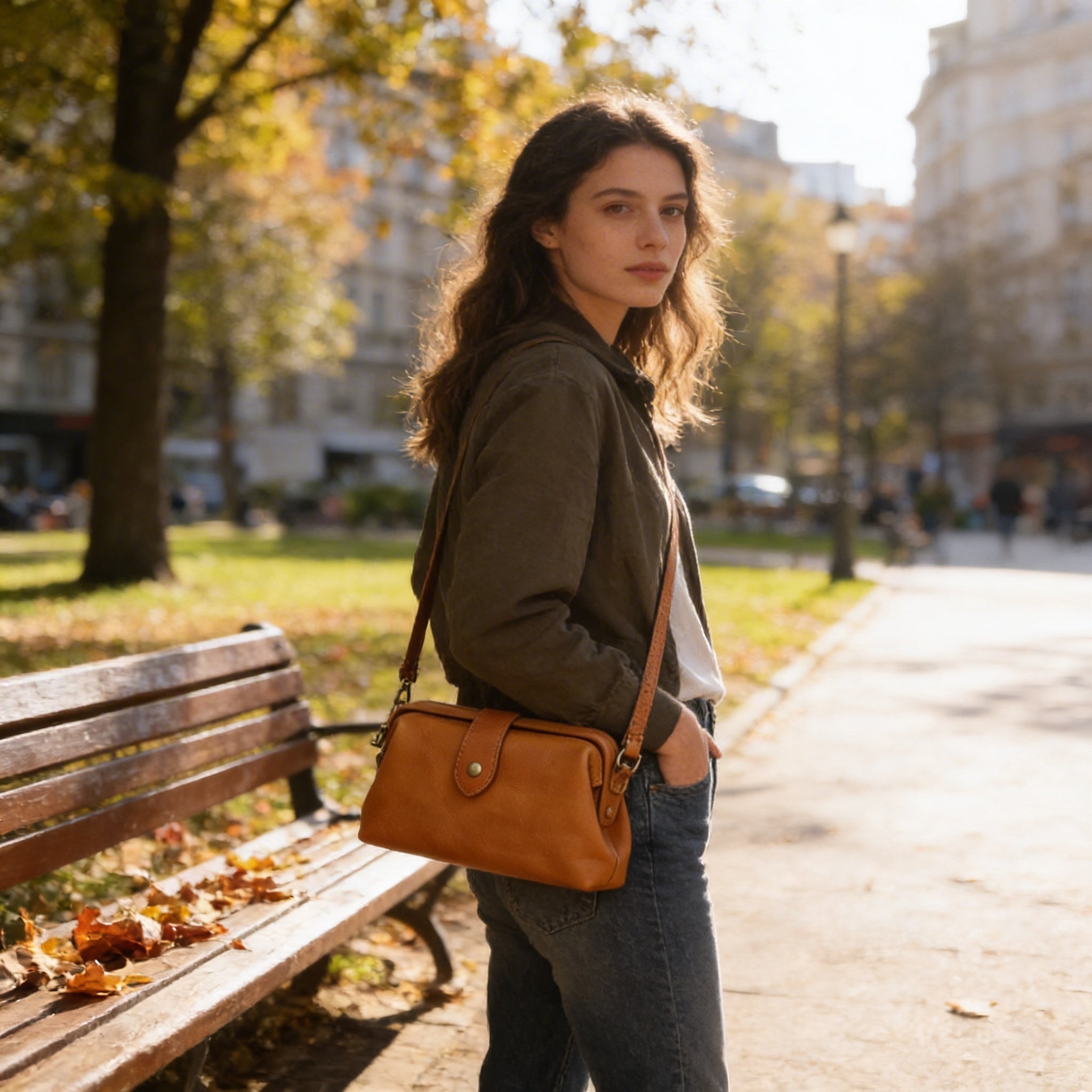 Lily | Women’s Crossbody Bag With Snap Closure And Compact Shape | Everyday