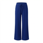 Lily | Women’s Linen Trousers With Wide Leg Silhouette And Drawstring Waist | Relaxed