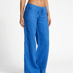 Lily | Women’s Linen Trousers With Wide Leg Silhouette And Drawstring Waist | Relaxed