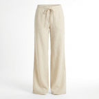 Lily | Women’s Linen Trousers With Wide Leg Silhouette And Drawstring Waist | Relaxed