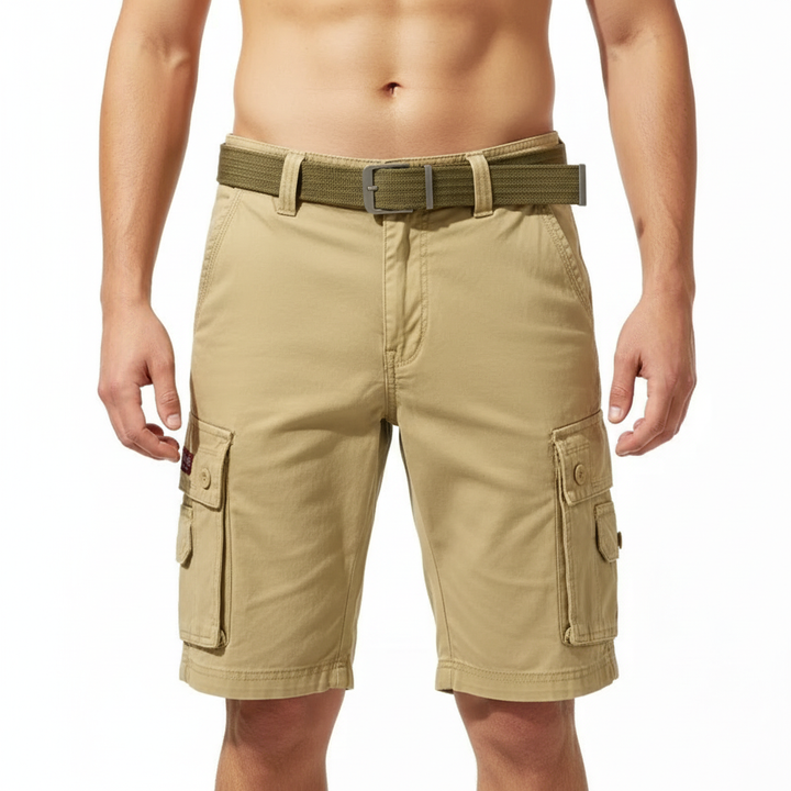 Lucas | Men's Shorts With Cargo Pockets And Button Closure | Casual