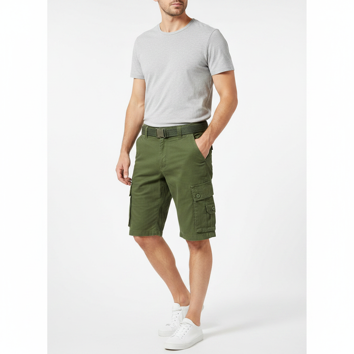 Lucas | Men's Shorts With Cargo Pockets And Button Closure | Casual