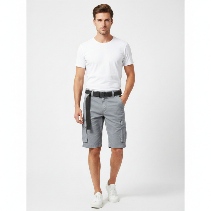 Lucas | Men's Shorts With Cargo Pockets And Button Closure | Casual
