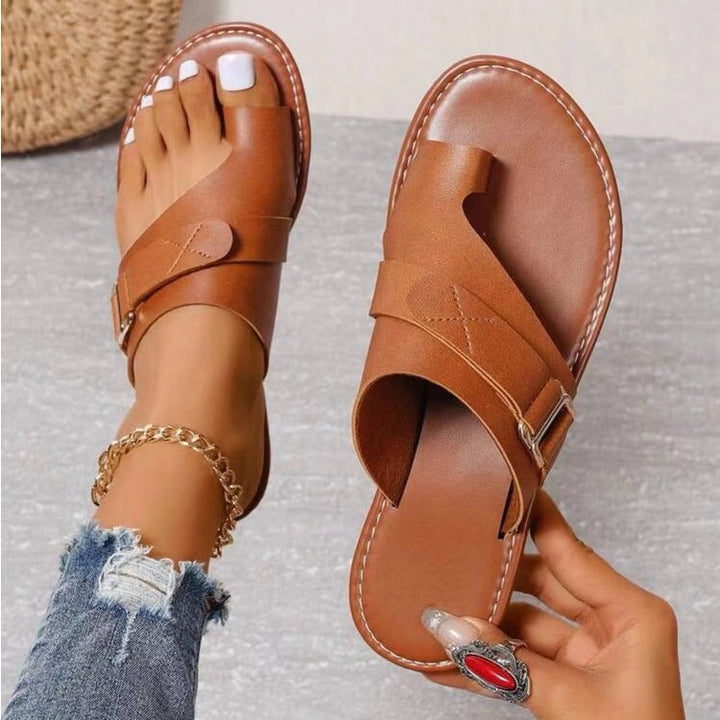 Luella | Women’s Sandals With Toe Loop And Crossover Strap | Orthopaedic