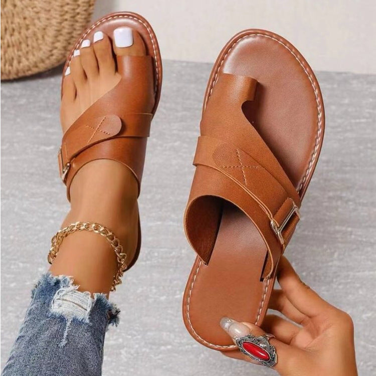 Luella | Women’s Sandals With Toe Loop And Crossover Strap | Orthopaedic