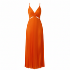 Madison | Women's Graduation Midi Dress With Pleated Skirt And V-Neckline | Elegant