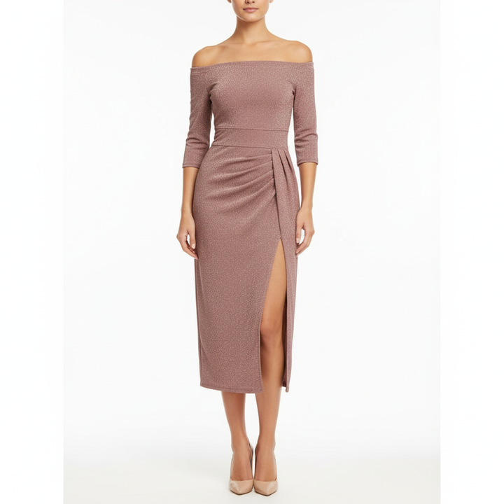Madison | Women’s Long Sleeve Maxi Dress One-Shoulder With Asymmetric Neckline
