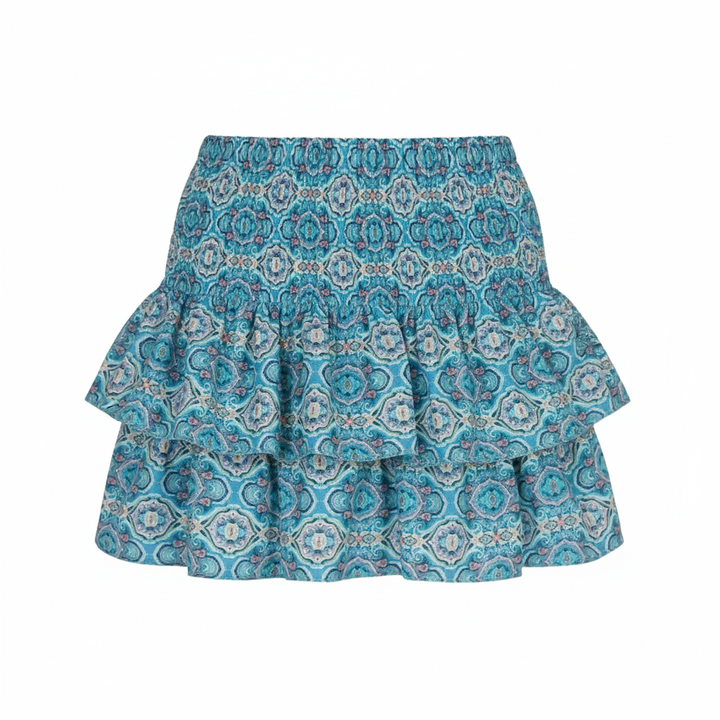 Madison | Women's Mini Skirt With Pleated Design And Printed Pattern | Summer