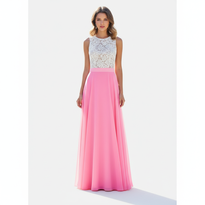 Madison | Women's Wedding Guest Dress With Sleeveless Design And Lace Bodice | Elegant