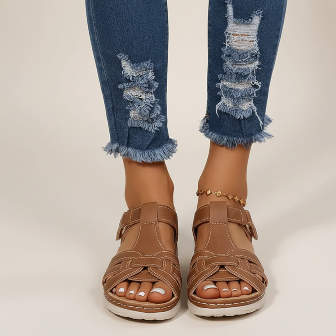 Maribel | Women’s Foot Support Sandals With Adjustable Straps And Cushioned Sole