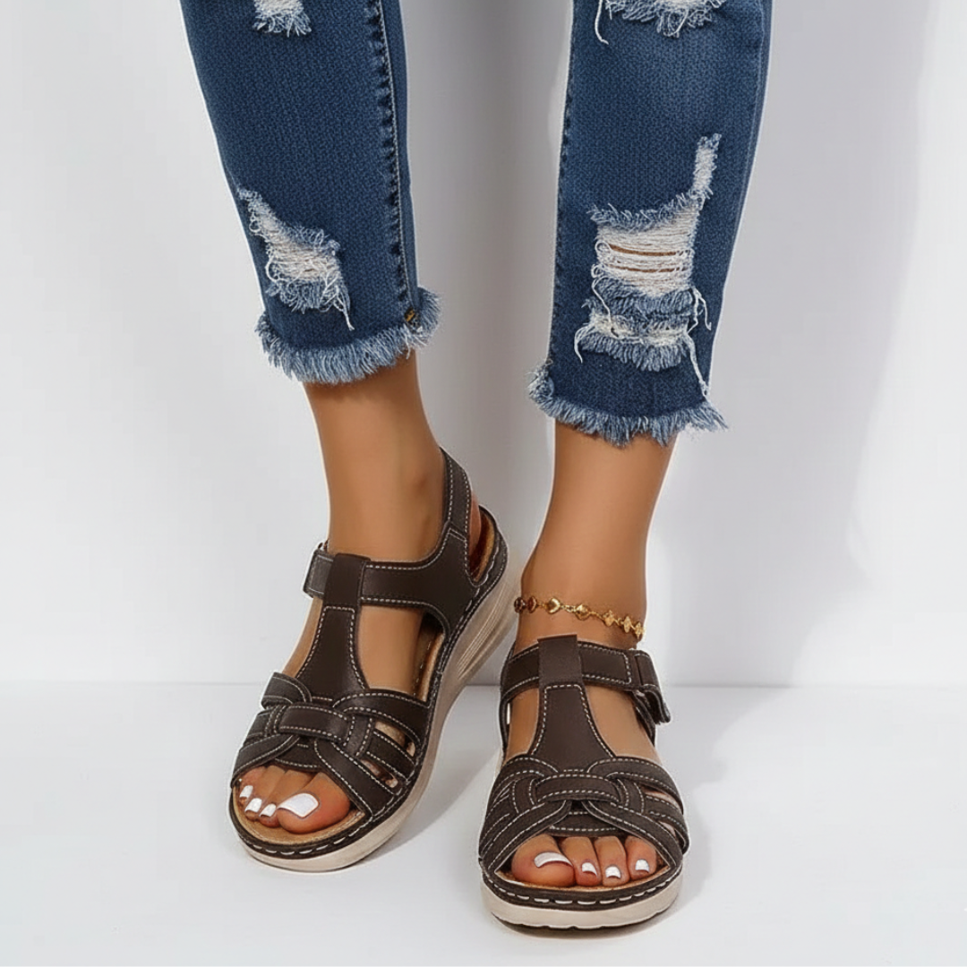 Maribel | Women’s Foot Support Sandals With Adjustable Straps And Cushioned Sole