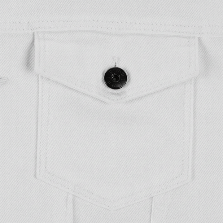Mason | Men's Denim Jacket With Mandarin Collar And Button Front | Casual