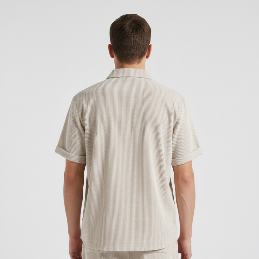 Mason | Men’s Short Set With Button-Front Shirt And Drawstring Shorts
