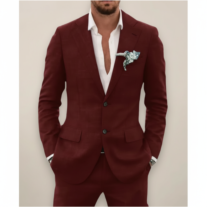 Mason | Men's Two Piece Suit With Notch Lapel And Button Closure | Classic