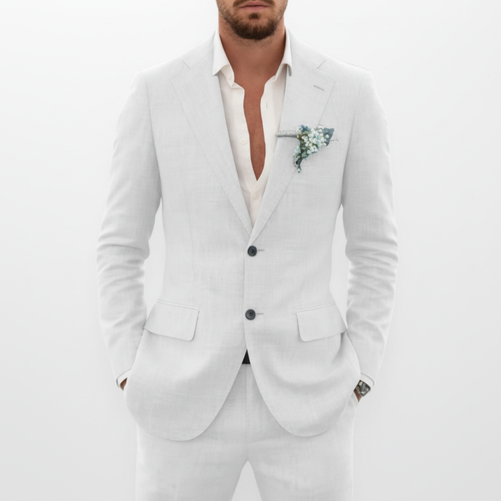 Mason | Men's Two Piece Suit With Notch Lapel And Button Closure | Classic