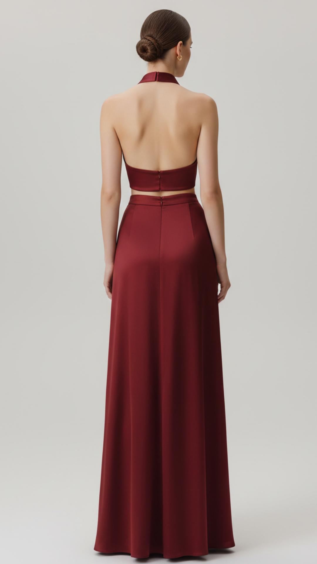 Maya | Women’s Two Piece Set With Halter Neck Top And Maxi Skirt