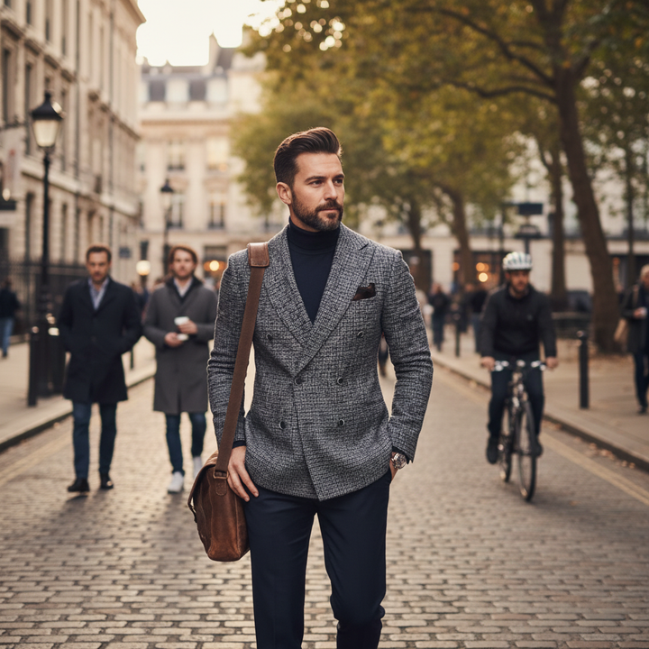 Noah | Men's Blazer With Double Breasted Design And Notch Lapel | Smart Casual