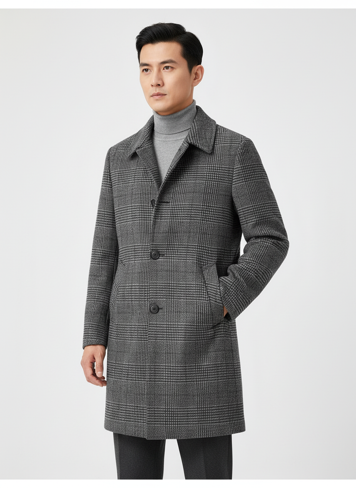 Noah | Men's Trench Coat With Button Closure And Side Pockets | Classic