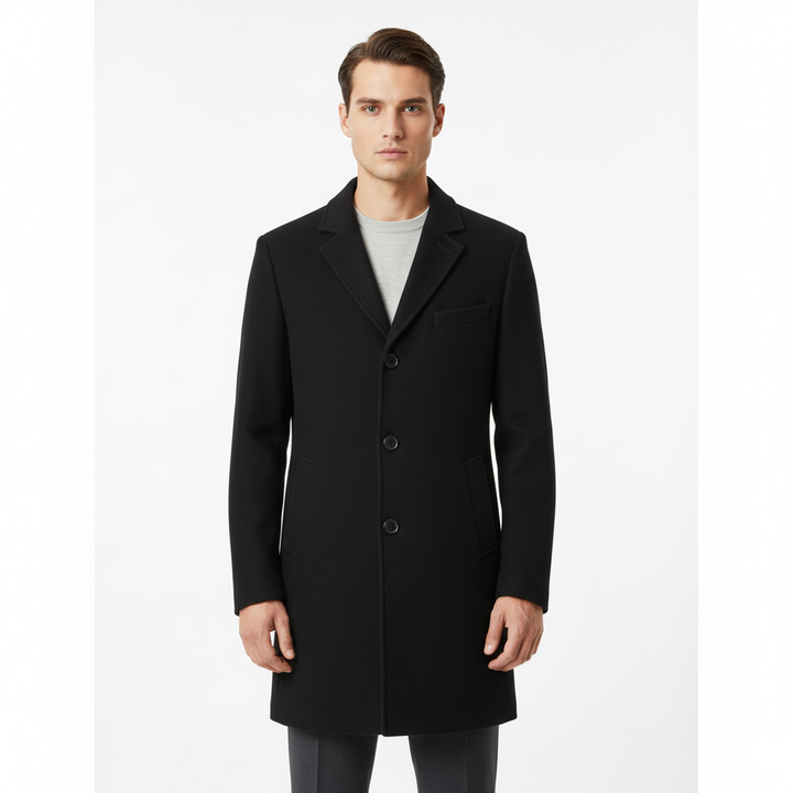 Noah | Men's Trench Coat With Notch Lapel And Button Closure | Smart