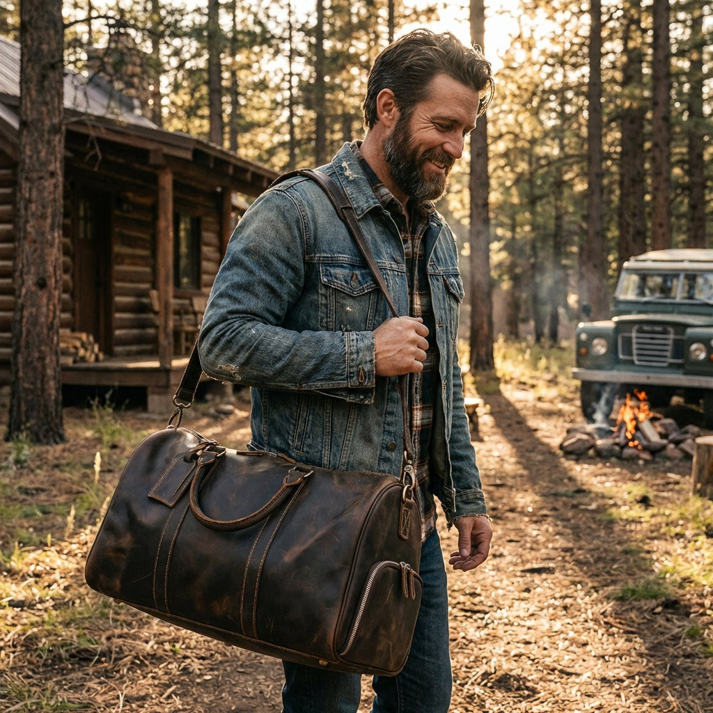 Noah | Unisex Duffel Bag With Structured Body And Zip Closure | Travel