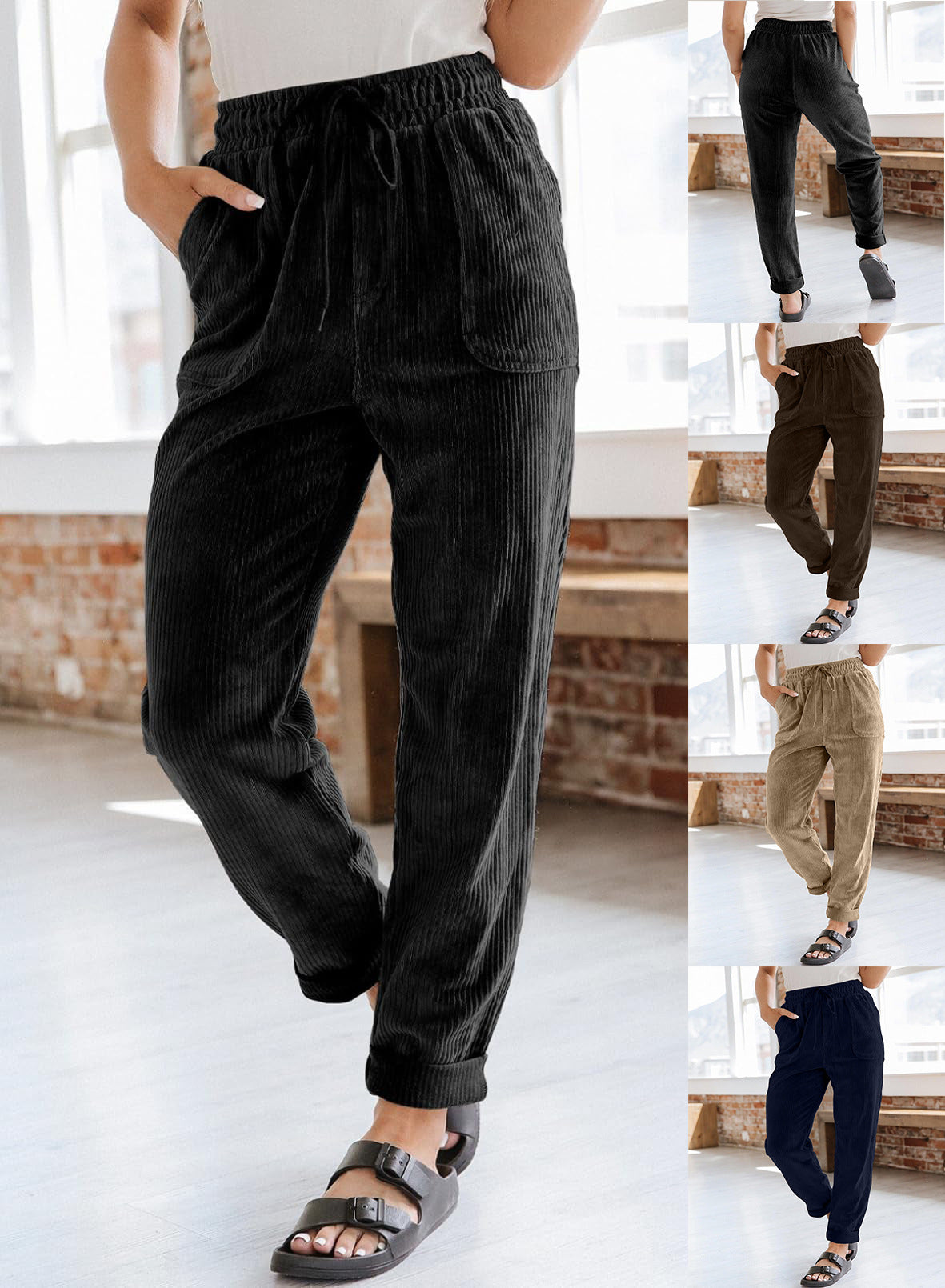 Gwynn™ | Autumn-Winter Drawstring Corduroy Harem Pants