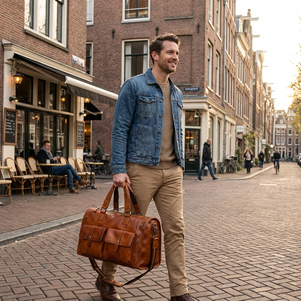 Oliver | Unisex Duffel Bag With Front Pockets And Zip Closure | Travel