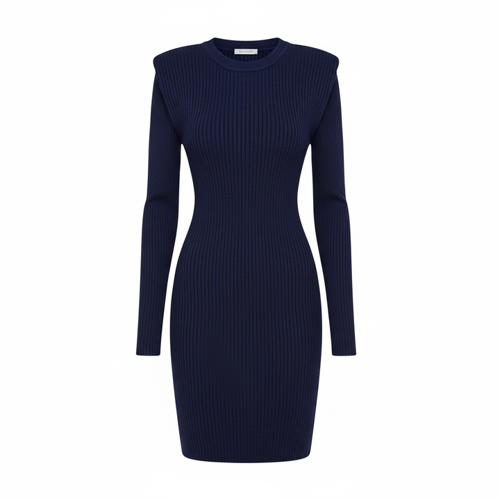 Olivia | Women's Bodycon Mini Dress With Long Sleeves And Structured Shoulders | Chic