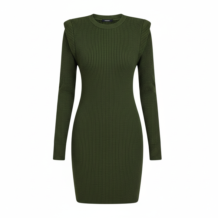 Olivia | Women's Bodycon Mini Dress With Long Sleeves And Structured Shoulders | Chic