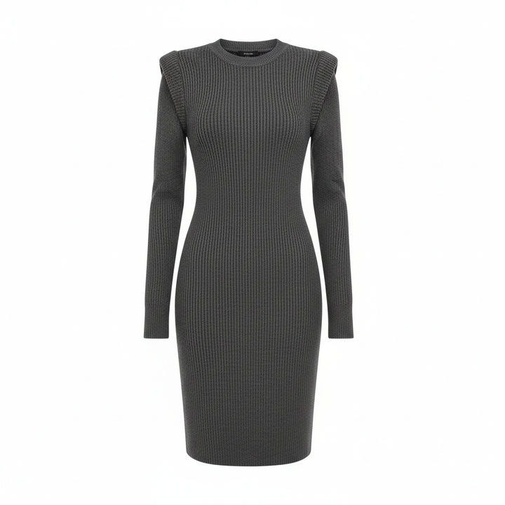 Olivia | Women's Bodycon Mini Dress With Long Sleeves And Structured Shoulders | Chic