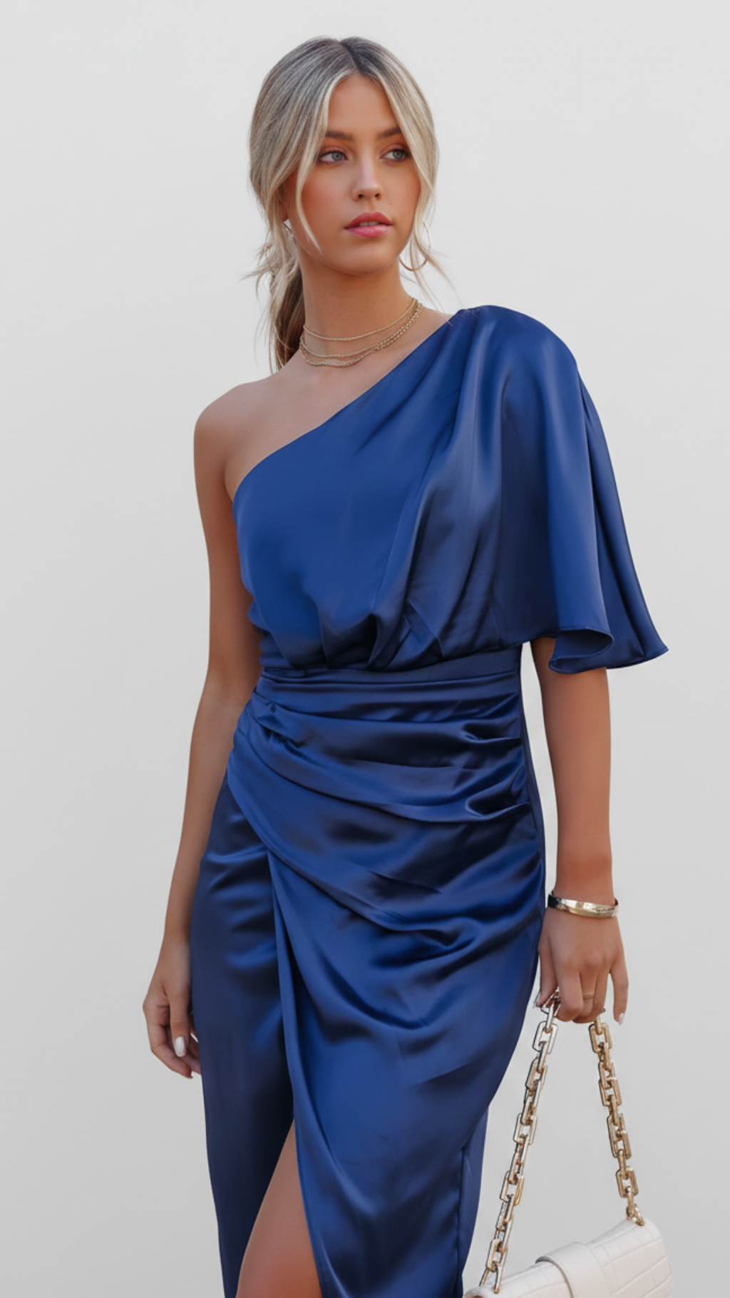 Olivia | Women's Cocktail Dress With One-Shoulder Neckline And Draped Waist | Elegant