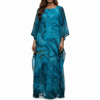Olivia | Women's Graduation Maxi Dress With Wide Sleeves And Draped Silhouette | Elegant