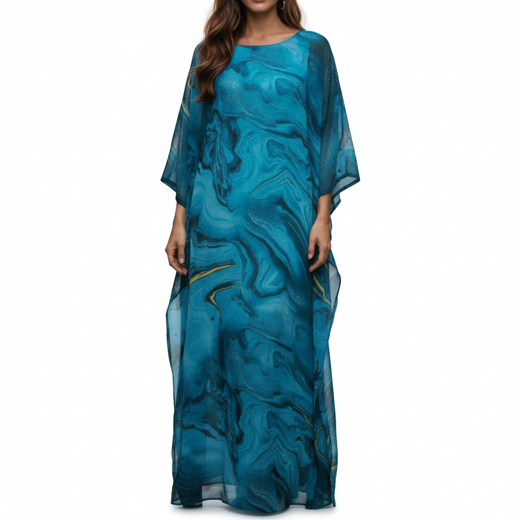 Olivia | Women's Graduation Maxi Dress With Wide Sleeves And Draped Silhouette | Elegant