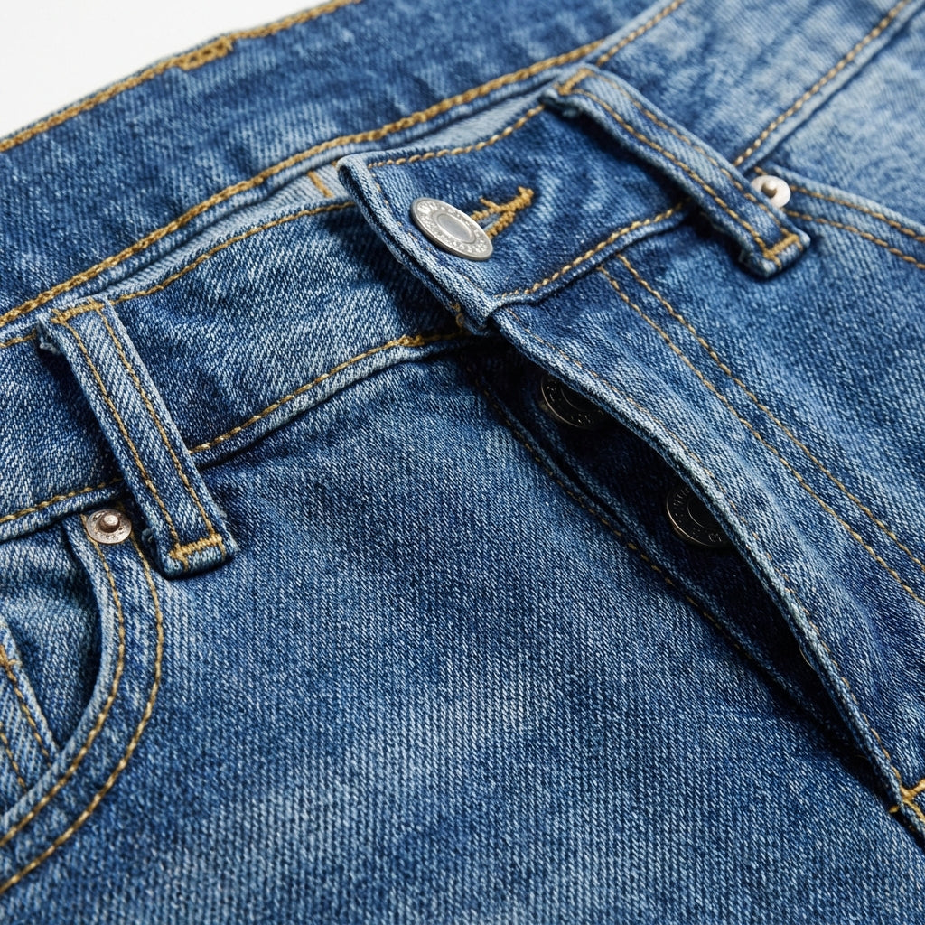 Olivia | Women’s High Waist Jeans With Button Front Detail And Flared Leg | Retro