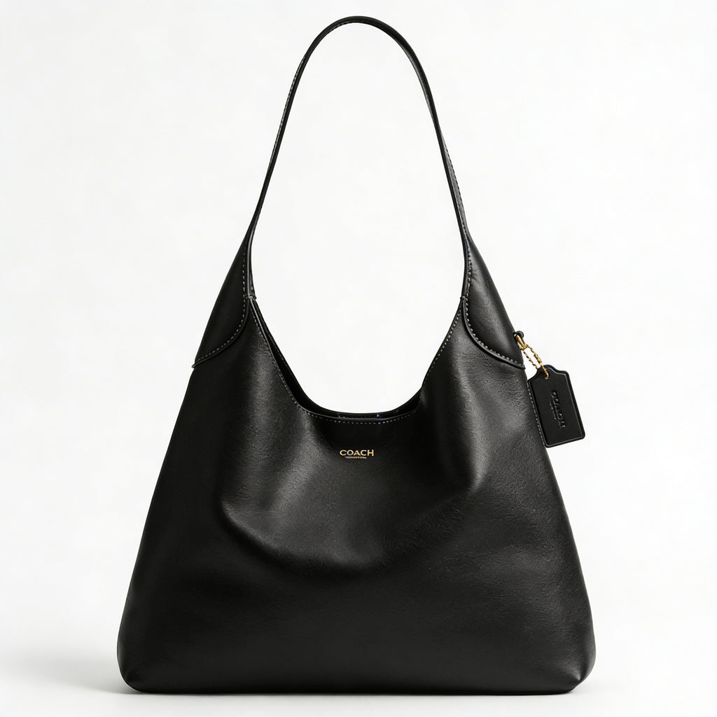 Olivia | Women’s Leather Shoulder Bag With Gold Hardware And Structured Body | Elegant