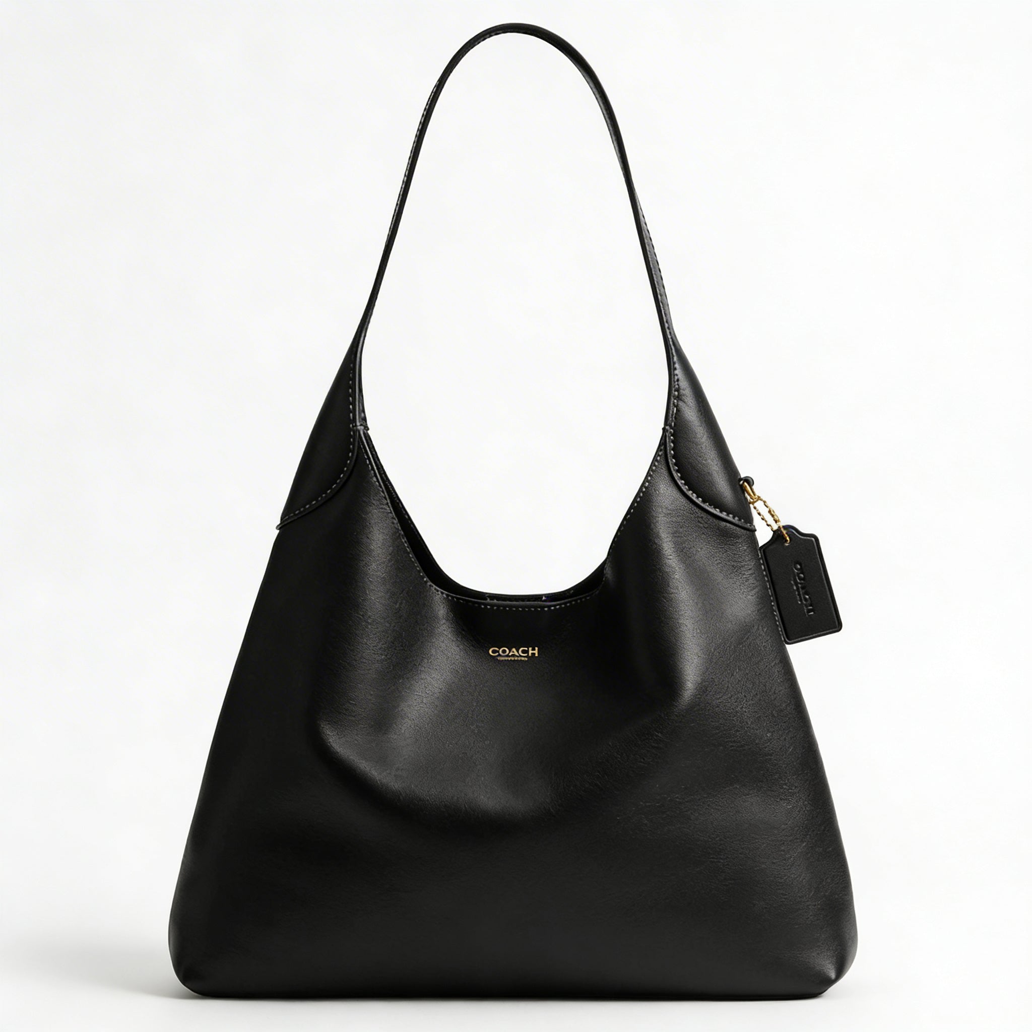 Olivia | Women’s Leather Shoulder Bag With Gold Hardware And Structured Body | Elegant