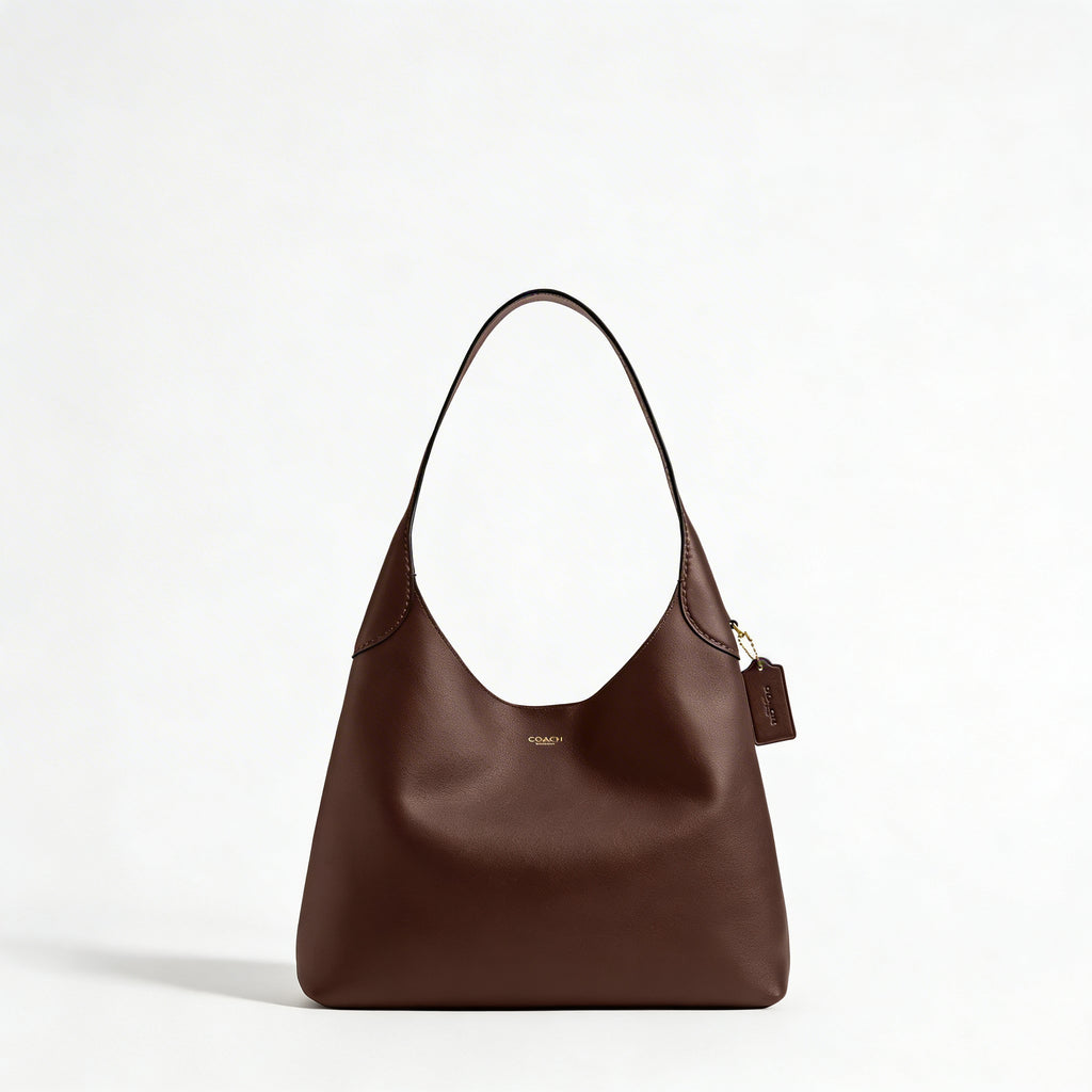 Olivia | Women’s Leather Shoulder Bag With Gold Hardware And Structured Body | Elegant