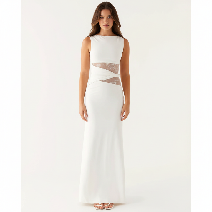 Olivia | Women's Maxi Dress With Sleeveless Design And Lace Cutout Detail | Elegant