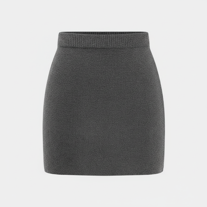 Olivia | Women's Mini Skirt With Ribbed Texture And High Waist | Casual