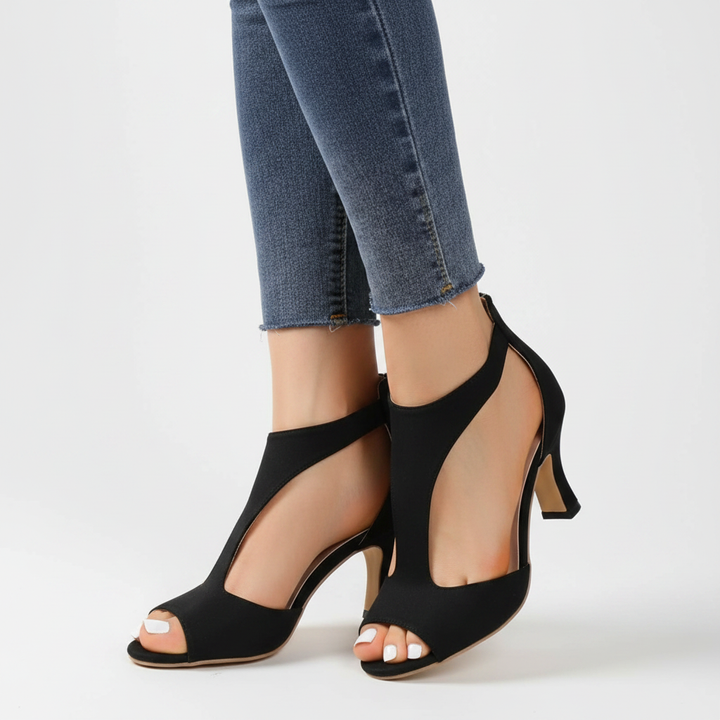 Olivia | Women's Orthopedic Heels With Cutout Design And Open Toe | Elegant