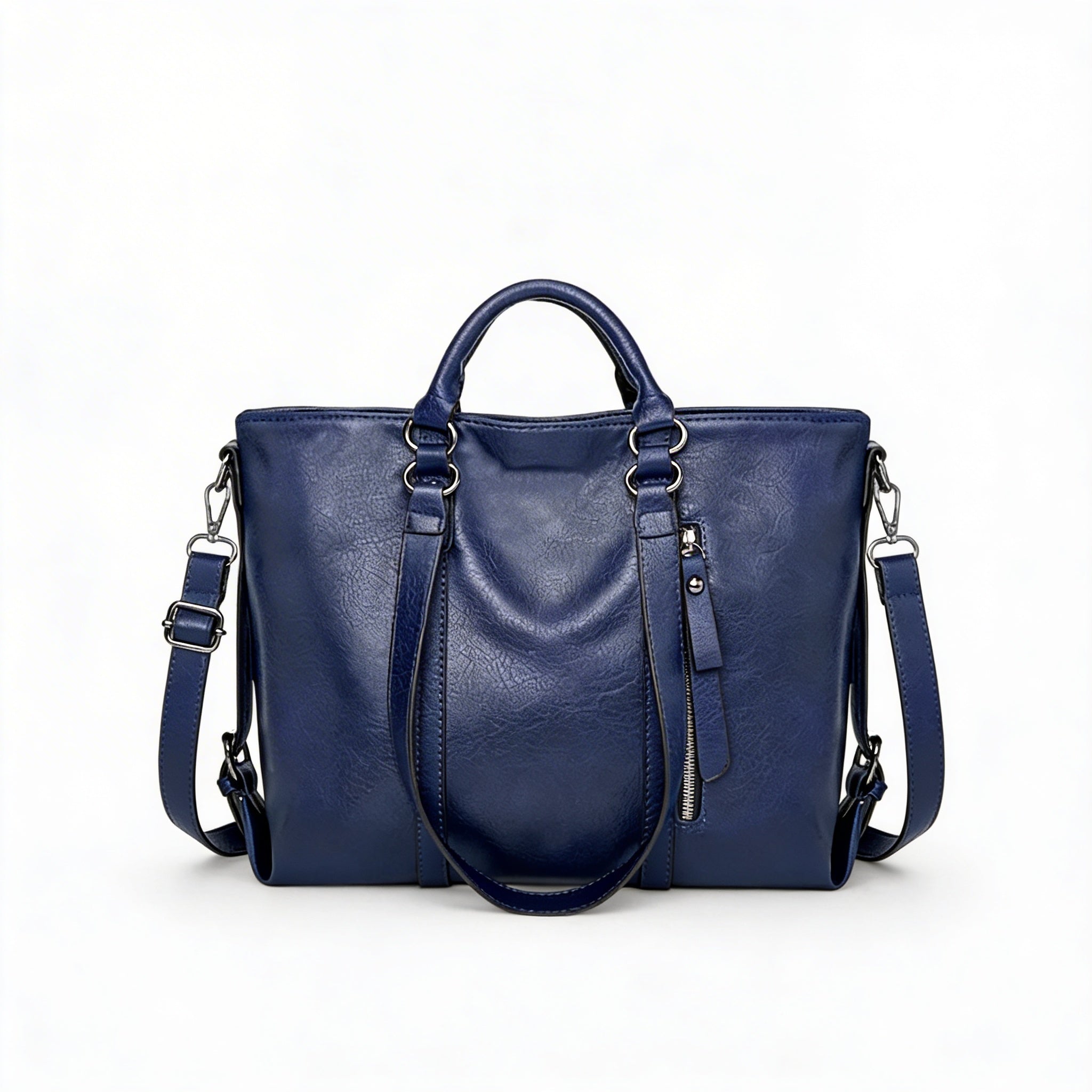 Olivia | Women’s Tote Bag With Zip Closure And Contrast Stitching | Classic