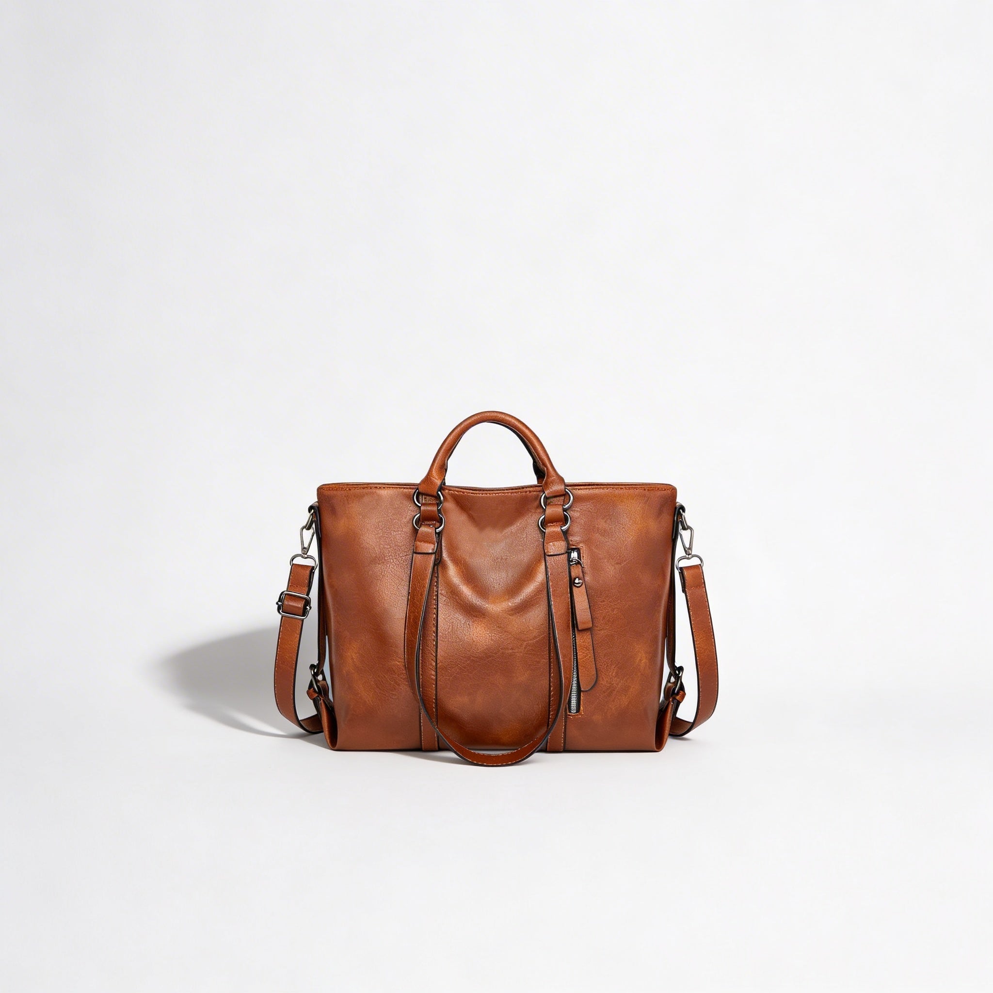 Olivia | Women’s Tote Bag With Zip Closure And Contrast Stitching | Classic