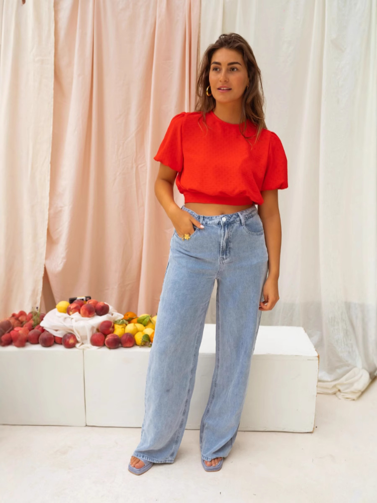 Lorena | Elegant Cropped Blouse