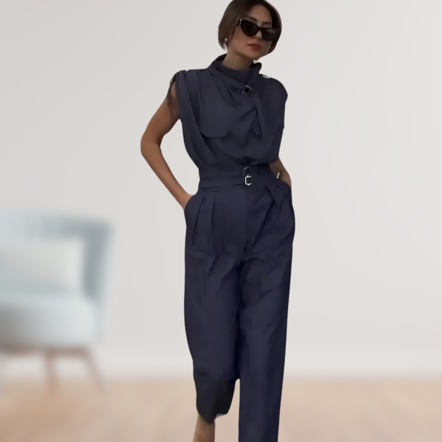 Clara | Chic Belted Jumpsuit