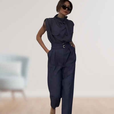 Clara | Chic Belted Jumpsuit
