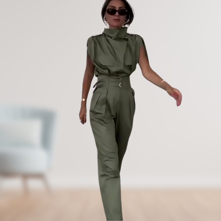 Clara | Chic Belted Jumpsuit
