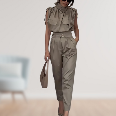 Clara | Chic Belted Jumpsuit