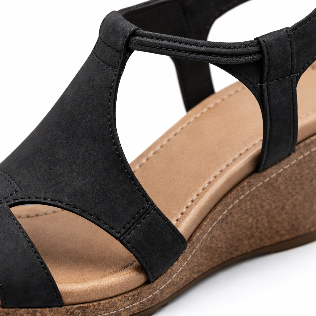 Roula | Women’s Sandals With Vegan Leather Upper And Wedge Support | Orthopaedic