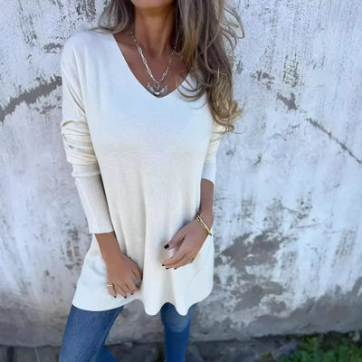 Leona | Relaxed V-Neck Knit Tunic