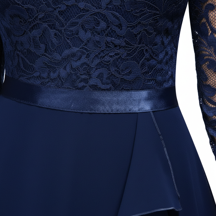 Serena | Women's Cocktail Midi Dress With Flutter Sleeves And V Neck